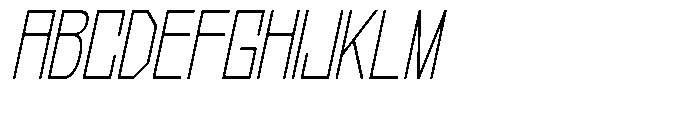 Regglid Sans Thin Slanted Condensed Font UPPERCASE