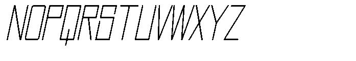 Regglid Sans Thin Slanted Condensed Font UPPERCASE