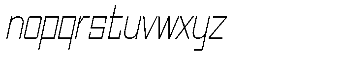 Regglid Sans Thin Slanted Condensed Font LOWERCASE