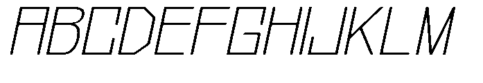 Regglid Sans Thin Slanted Expanded Font UPPERCASE