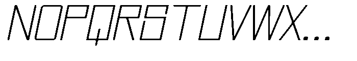 Regglid Sans Thin Slanted Expanded Font UPPERCASE