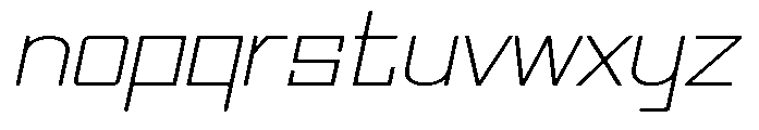 Regglid Sans Thin Slanted Expanded Font LOWERCASE