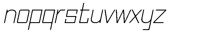 Regglid Sans Thin Slanted Font LOWERCASE