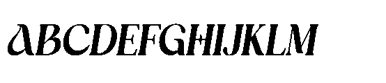 Regilla Italic Font UPPERCASE
