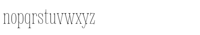Regional Thin Condensed Font LOWERCASE