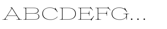 Regional Thin Expanded Font UPPERCASE