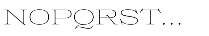 Regional Thin Expanded Font UPPERCASE