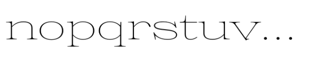 Regional Thin Expanded Font LOWERCASE