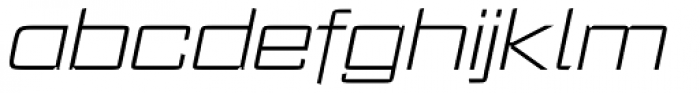Register Wide ExtraLight Italic Font LOWERCASE