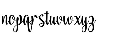 Regitha Script Font LOWERCASE