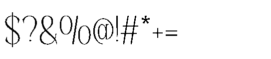 Reglika Mosta Extra Light Font OTHER CHARS