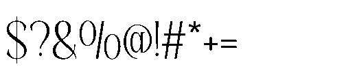 Reglika Mosta Light Font OTHER CHARS