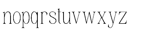Reglika Mosta Thin Font LOWERCASE