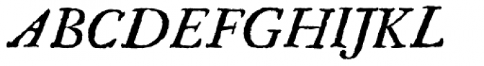 Regula Old Face Italic Font UPPERCASE