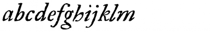 Regula Old Face Italic Font LOWERCASE