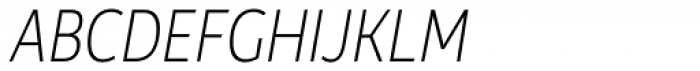 Rehn Condensed Thin Italic Font UPPERCASE