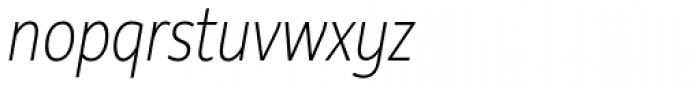 Rehn Condensed Thin Italic Font LOWERCASE