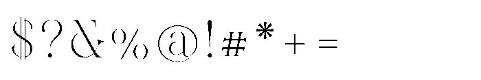 Reichamerina 330 Font OTHER CHARS