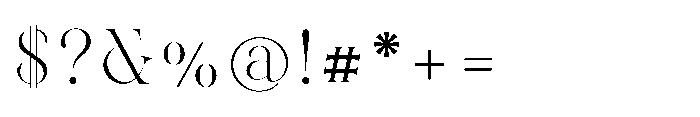 Reichamerina 430 Font OTHER CHARS