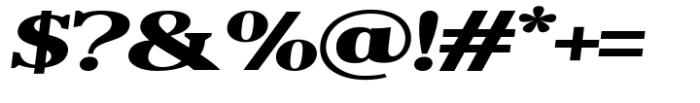 Reigans Black Expanded Slant Font OTHER CHARS