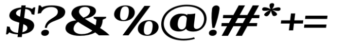 Reigans Bold Expanded Slant Font OTHER CHARS