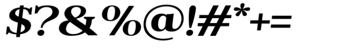 Reigans Bold Semi Expanded Slant Font OTHER CHARS