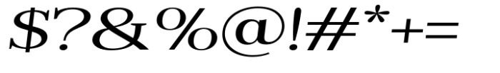 Reigans Expanded Slant Font OTHER CHARS