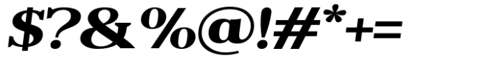 Reigans Extra Bold Semi Expanded Slant Font OTHER CHARS