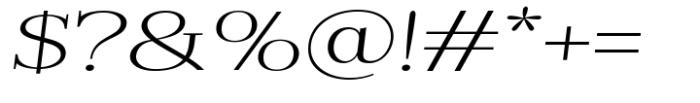 Reigans Extra Light Expanded Slant Font OTHER CHARS