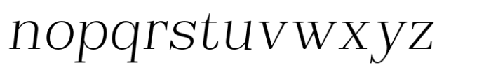 Reigans Extra Light Slant Font LOWERCASE