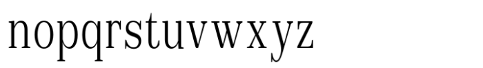 Reigans Light Condensed Font LOWERCASE