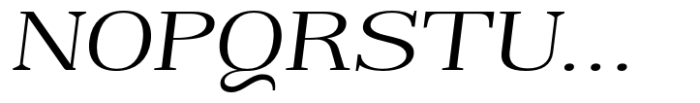 Reigans Light Expanded Slant Font UPPERCASE