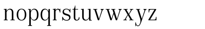 Reigans Light Semi Condensed Font LOWERCASE