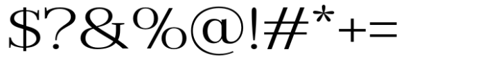 Reigans Light Semi Expanded Font OTHER CHARS