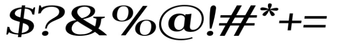 Reigans Medium Expanded Slant Font OTHER CHARS
