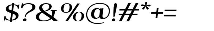 Reigans Medium Semi Expanded Slant Font OTHER CHARS