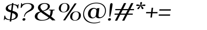 Reigans Semi Expanded Slant Font OTHER CHARS