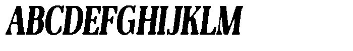 Reigans Soft Black Condensed Italic Font UPPERCASE