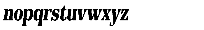 Reigans Soft Black Condensed Italic Font LOWERCASE