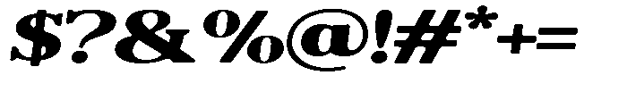 Reigans Soft Black Expanded Italic Font OTHER CHARS