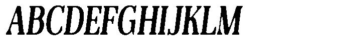 Reigans Soft Bold Condensed Italic Font UPPERCASE