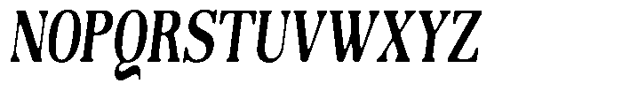Reigans Soft Bold Condensed Italic Font UPPERCASE