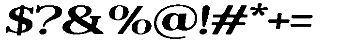 Reigans Soft Bold Expanded Italic Font OTHER CHARS