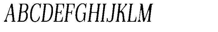 Reigans Soft Condensed Italic Font UPPERCASE
