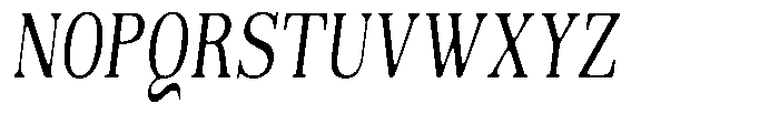 Reigans Soft Condensed Italic Font UPPERCASE