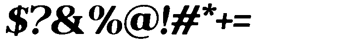 Reigans Soft Extra Bold Italic Font OTHER CHARS