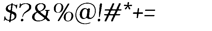 Reigans Soft Italic Font OTHER CHARS