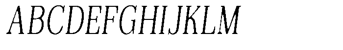 Reigans Soft Light Condensed Italic Font UPPERCASE