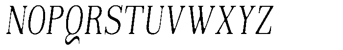 Reigans Soft Light Condensed Italic Font UPPERCASE