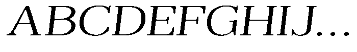 Reigans Soft Light Expanded Italic Font UPPERCASE